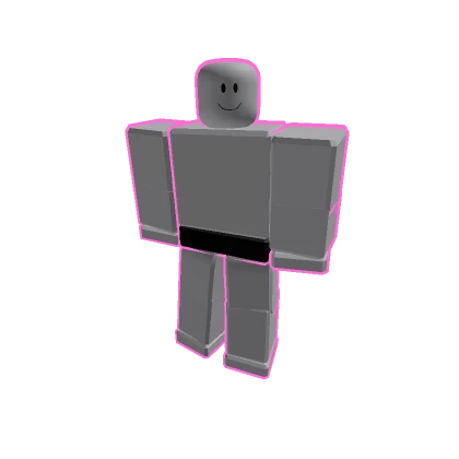 Pink R15 Blocky Outline Avatar