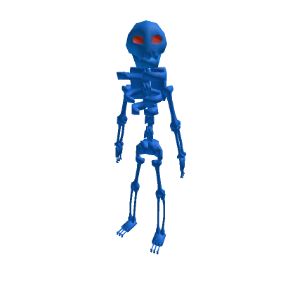 Blue Skelly with Red Eyes