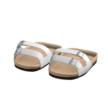 sandal shoes buckle white