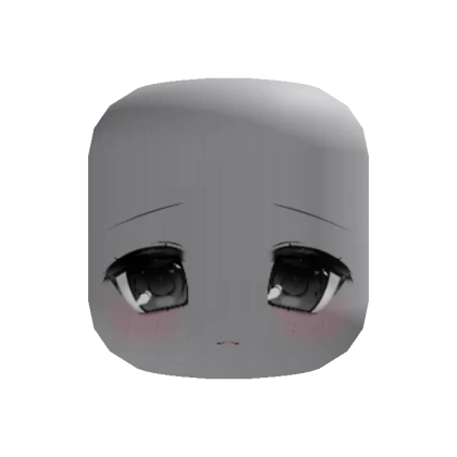 black cute kawaii moe anime face