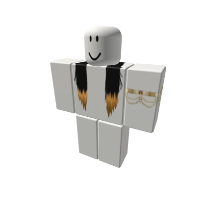 #Gold Linked Arm Cuff w BlkSandy Ext