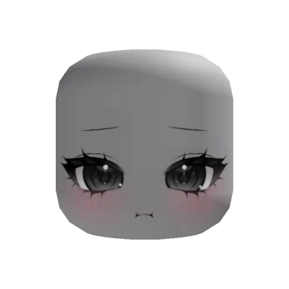 tsundere kawaii chibi face (recolorable)