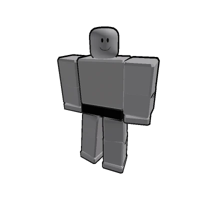 Black R15 Blocky Outline Avatar