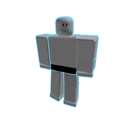 Cyan Blue R15 Blocky Outline Avatar