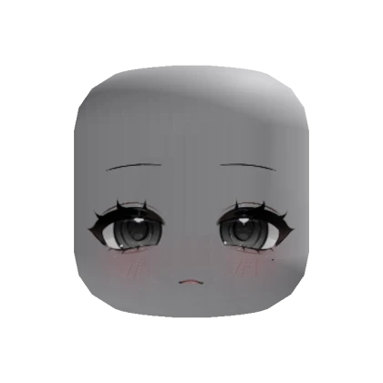 tired sad shy beauty mark chibi face (recolorable)