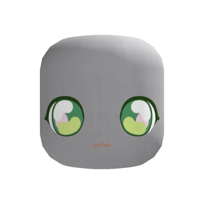 🍀Animated Sparkle Chibi Eyes Face (Green)