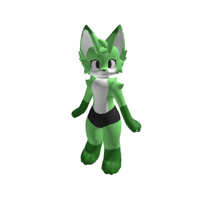 Green Chibi Fox Girl