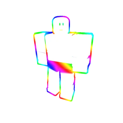 Cartoony Rainbow White Blocky