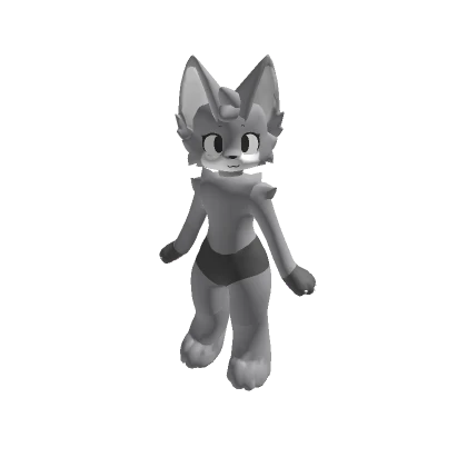 Chibi Fox Girl Avatar (Colorable)