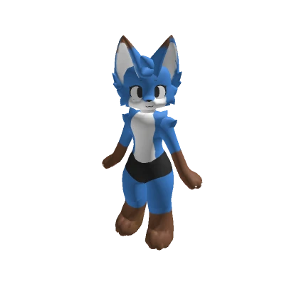 Dark Blue Chibi Fox Girl