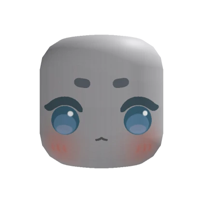 🍀Animated Bunny Chibi Eyes Face (Blue)