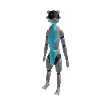 Recolorable Cyan Robot Furry