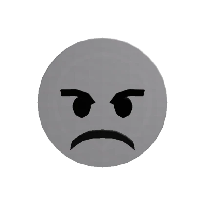 Recolorable Angry Emoji Head