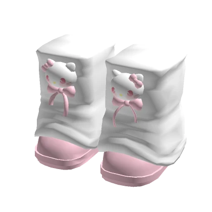 Fluffy Boots w/ Lined Leg Warmers Hello Kitty ♡