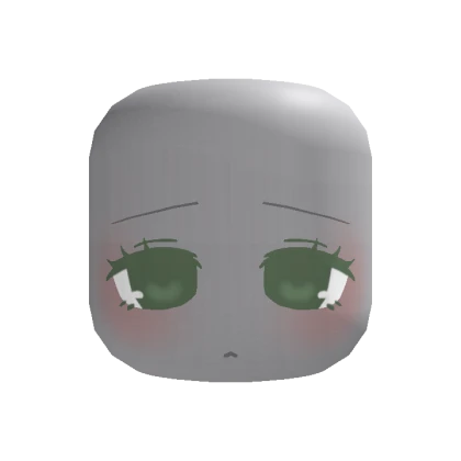 🍀Animated Sleepy Chibi Doll Face (Green)