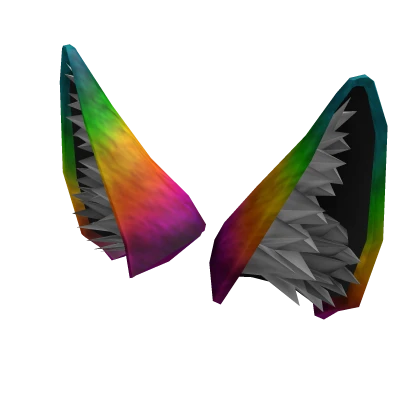 Neon Rainbow Wolfy Ears