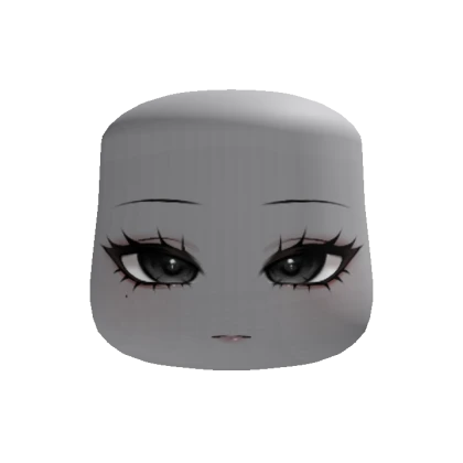 intimidating emo chibi anime face (recolorable)