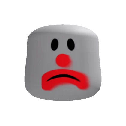 Sad Clown Face Cheeks Recolorable