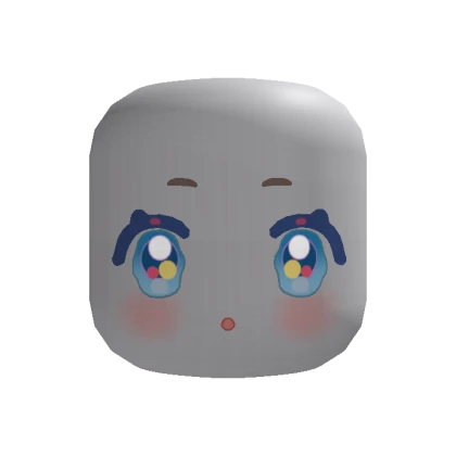 🍀Animated Pastel Chibi Eyes Face (Blue)