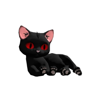 Red Eyes Headless Black Cat