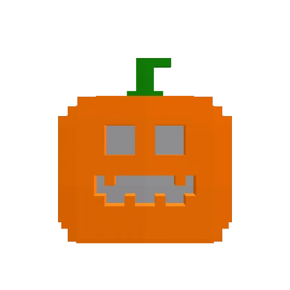 Pixel Pumpkin With Recolorable Eyes