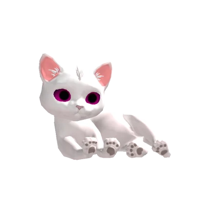 Pink Eyes Headless White Cat