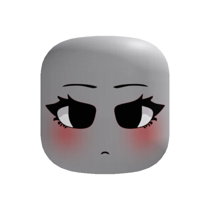 Chibi Sad Goth Face Blush