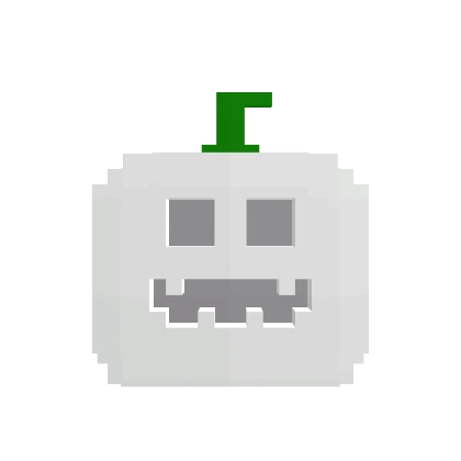 White Pixel Pumpkin With Recolorable Eyes