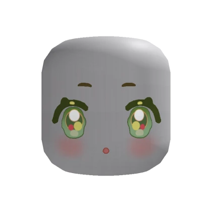 🍀Animated Pastel Chibi Eyes Face (Green)