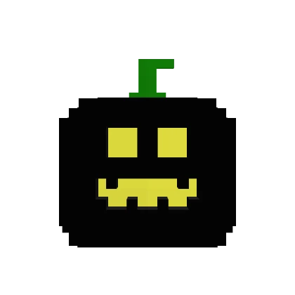 Black Pixel Pumpkin