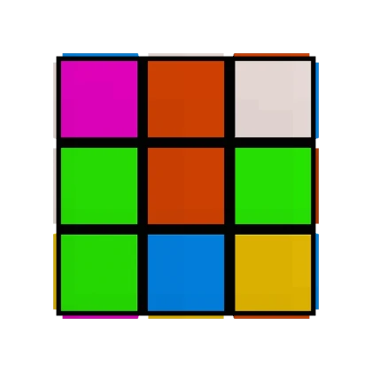 Scrambled 3x3 Puzzle Cube