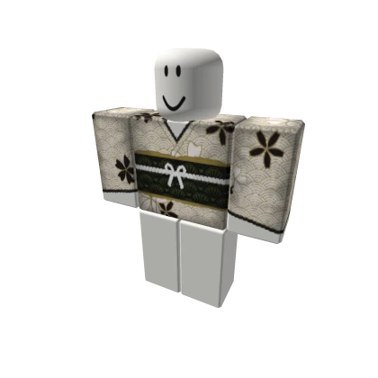 Cream Hana Kimono w/ Midori Obi +