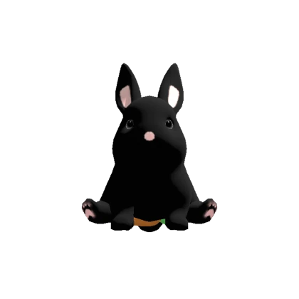 Black Bunny Sitting on Head [DYNAMIC]