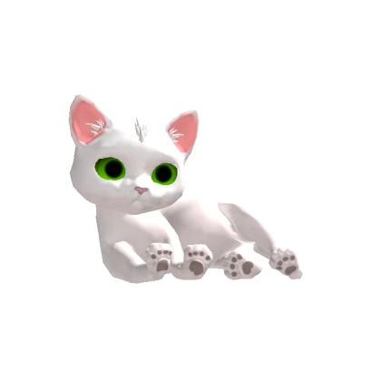 Green Eyes Headless White Cat