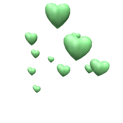 Mint Green Floating Hearts