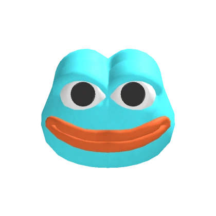 Cyan Frog Meme Head