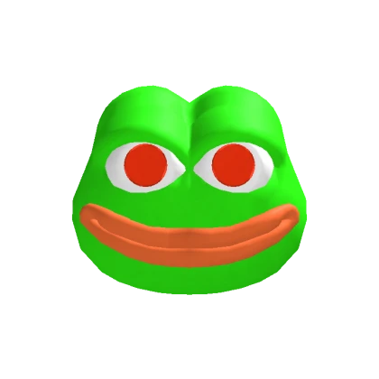 Frog Meme Head With Red Eyes