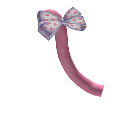 Pink Bowed Cat Tail