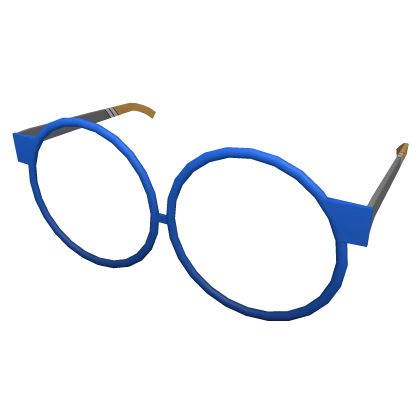 Blue Round Sport Glasses