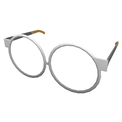 White Round Sport Glasses