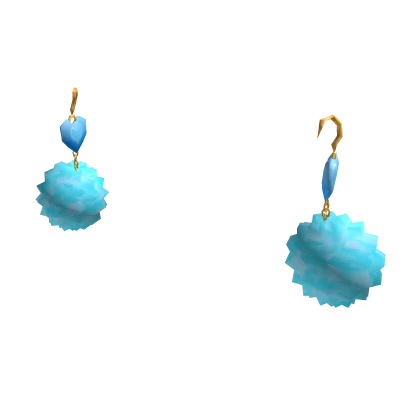 Sky Blue Fluffy Earrings