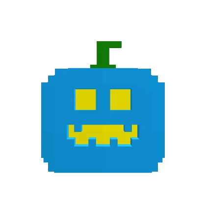 Blue Pixel Pumpkin