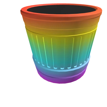 Rainbow Trashcan