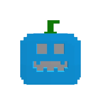 Blue Pixel Pumpkin With Recolorable Eyes