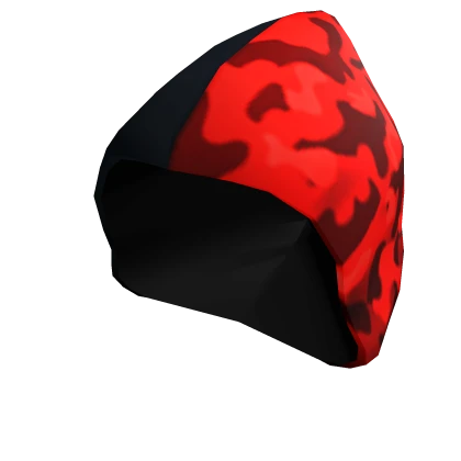 Red Half Camo Hood