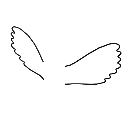 Doodle Angel Wings (Black)