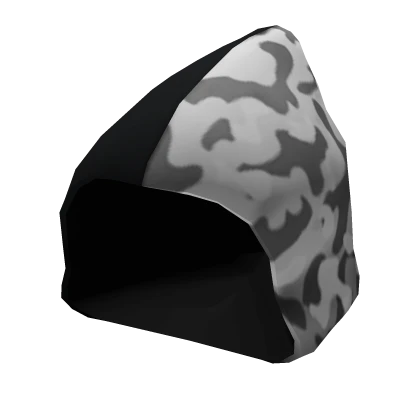 White Half  Camo Hood