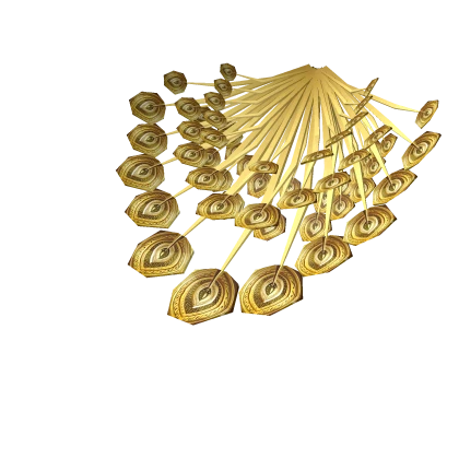 Folded Golden Peacock Tail