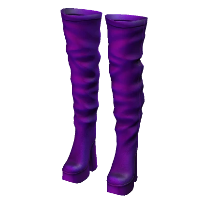 Thigh High Platform Boots - Purple v2