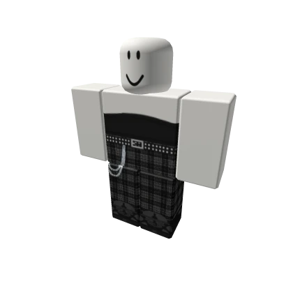 “RIOT!” Plaid Pants Chain Edgy Black Tube Too